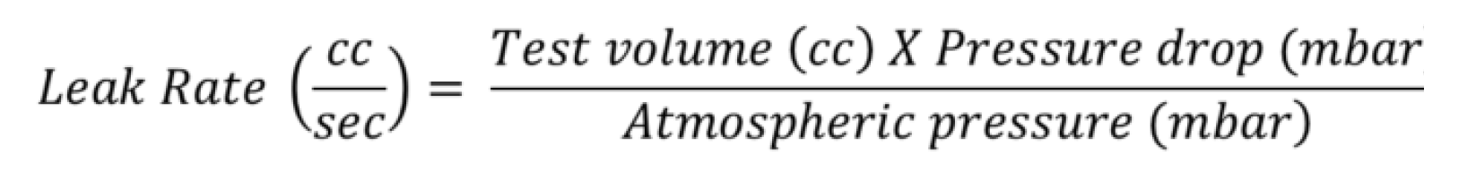 Leak Rate Formula